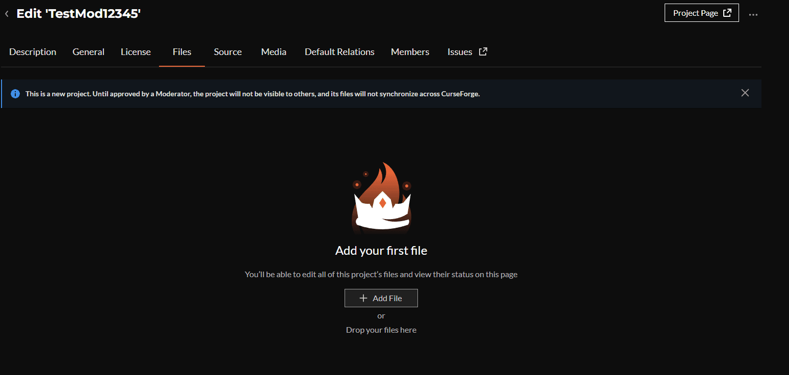 CurseForge Add Project